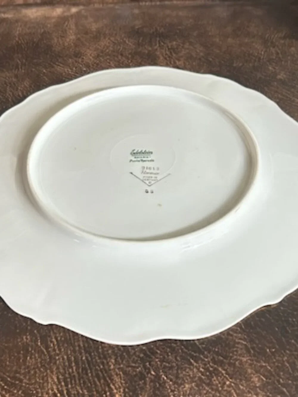 Vintage Edelstein Bavaria Florence Pattern Dinner Plate With Scalloped Edges